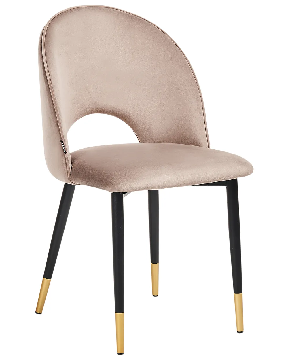 Esszimmerstuhl 2er Set MAGALIA Samtstoff Taupe_895142