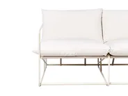 Gartensofa Set 4-Sitzer PONTE Metall Hellbeige_1013456