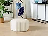 Pouf MURIETTA Samtstoff Cremeweiß