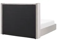 Bett mit Stauraum LUBBON Samtstoff Hellgrau 160 x 200 cm_833924