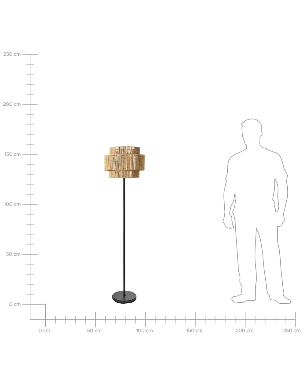 Stehlampe WOKIRO Papierkordel Naturfarben_1016808