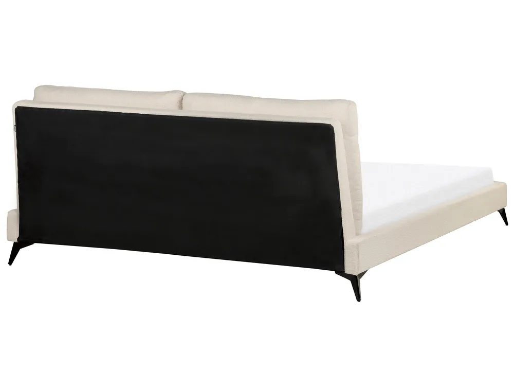 Bett mit Lattenrost Bouclé MELLE 180 x 200 cm Beige_882627