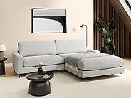 Ecksofa MALOY Chenillegewebe Hellgrau linksseitig_1183777