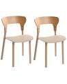 Esszimmerstuhl 2er Set WALDEN Hellbeige