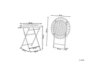 Outdoor Bistrotisch TRIESTE 70 cm 70 cm Metall Hellbeige_774653