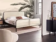 Bett mit Lattenrost Kiefernholz GONFARON 180 x 200 cm Schwarz_1173569
