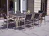 Gartentisch GROSSETO 220 cm 100 cm Granit geflammt Graphitgrau