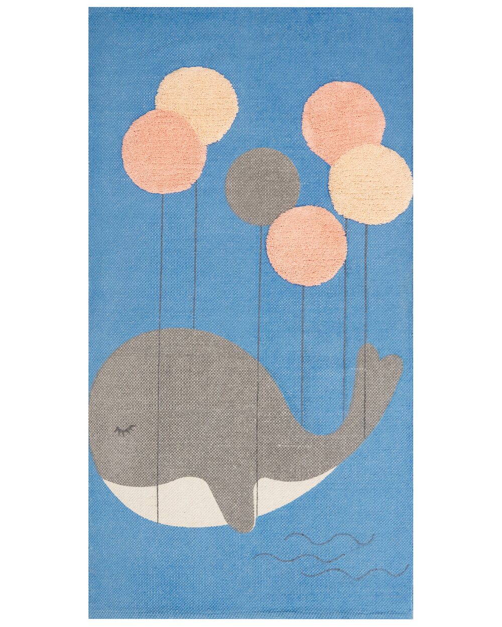 Kids Rug BALABANG Blue 80 x 150 cm Cotton