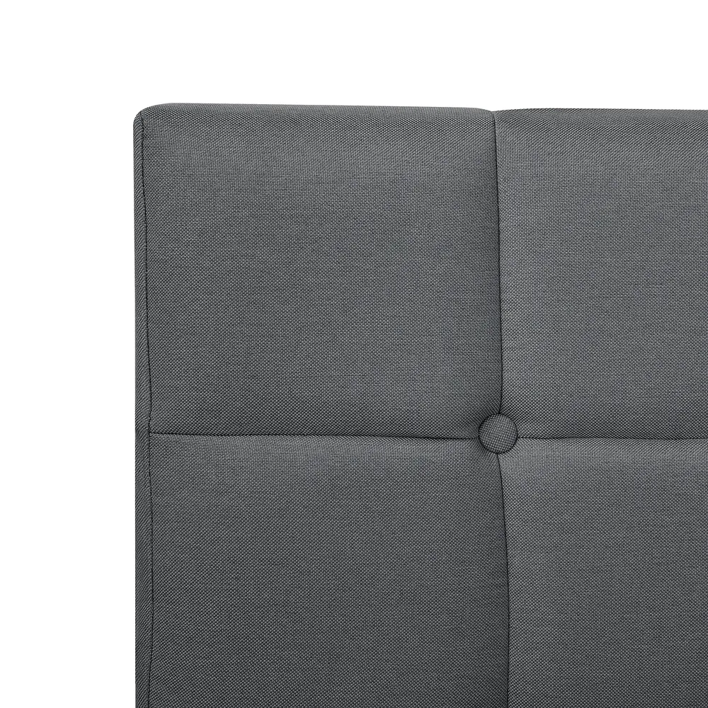 Boxspringbett Stoff ADMIRAL 180 x 200 cm Dunkelgrau_679054