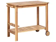 Outdoor Servierwagen SASSARI II zertifiziertes Akazienholz Hellbraun_923714