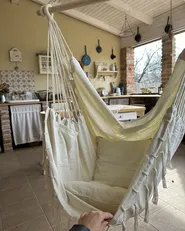 Hängesessel BONEA Baumwolle Beige_917036