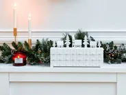 Weihnachtsdekoration LED MUONIO 24 cm Adventskalender Weiß_939705