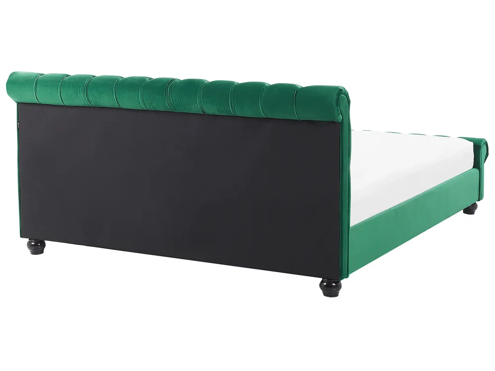 Wasserbett Samtstoff AVALLON 160 x 200 cm Smaragdgrün_846842