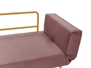 Schlafsofa 2-Sitzer SAARELA Samtstoff Rosa_932741