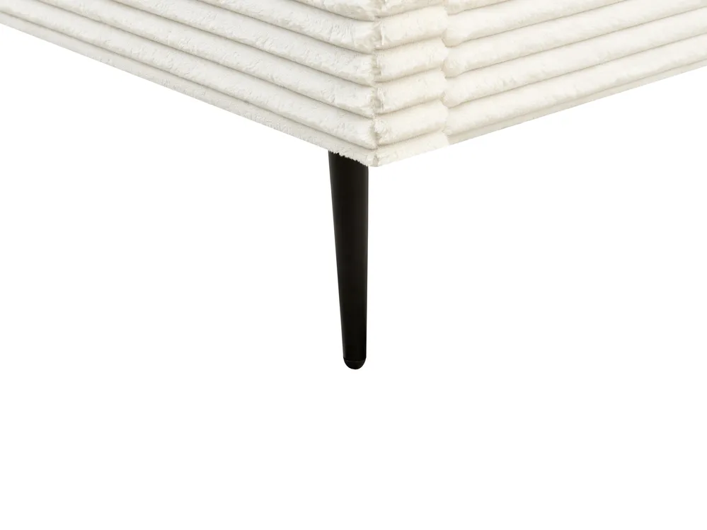 Bett mit Lattenrost Cord FLAYAT 180 x 200 cm Cremeweiß_967718