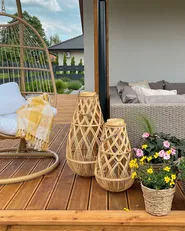 Lantern TONGA 56 cm Bamboo Natural_827386