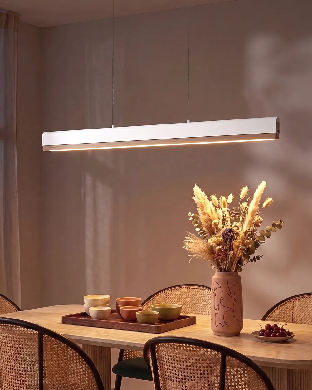 LED Hängeleuchte MARA Metall Weiß