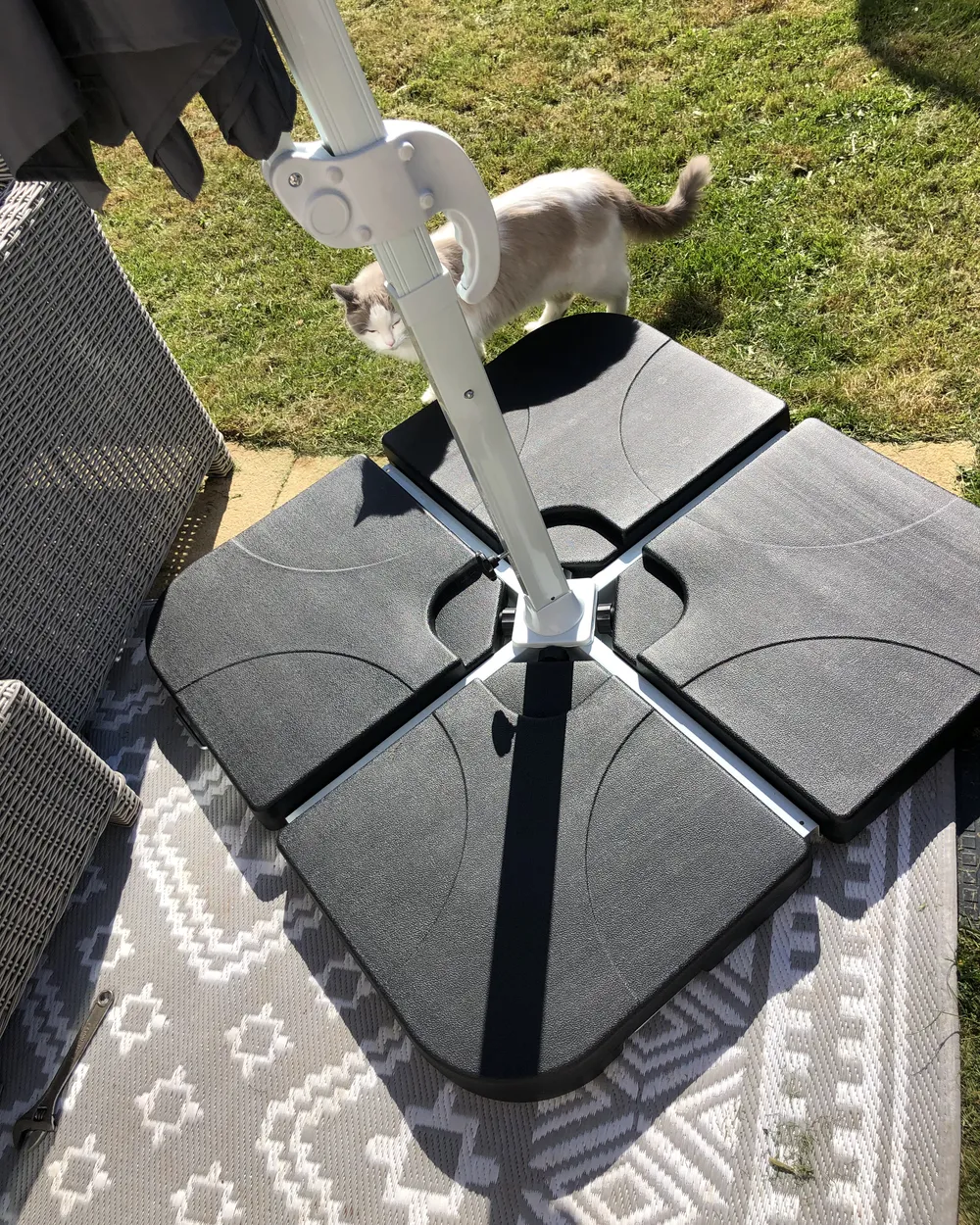 Sonnenschirmfuß CARIA Quadratisch Schwarz 9 kg_860401