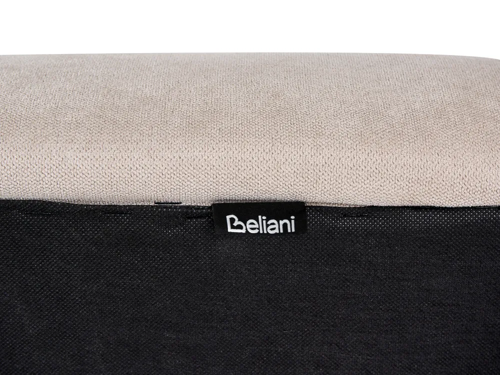 Tagesbett Stoff JACOU 90 x 200 cm mit Stauraum rechtsseitig Hellbeige_1092730