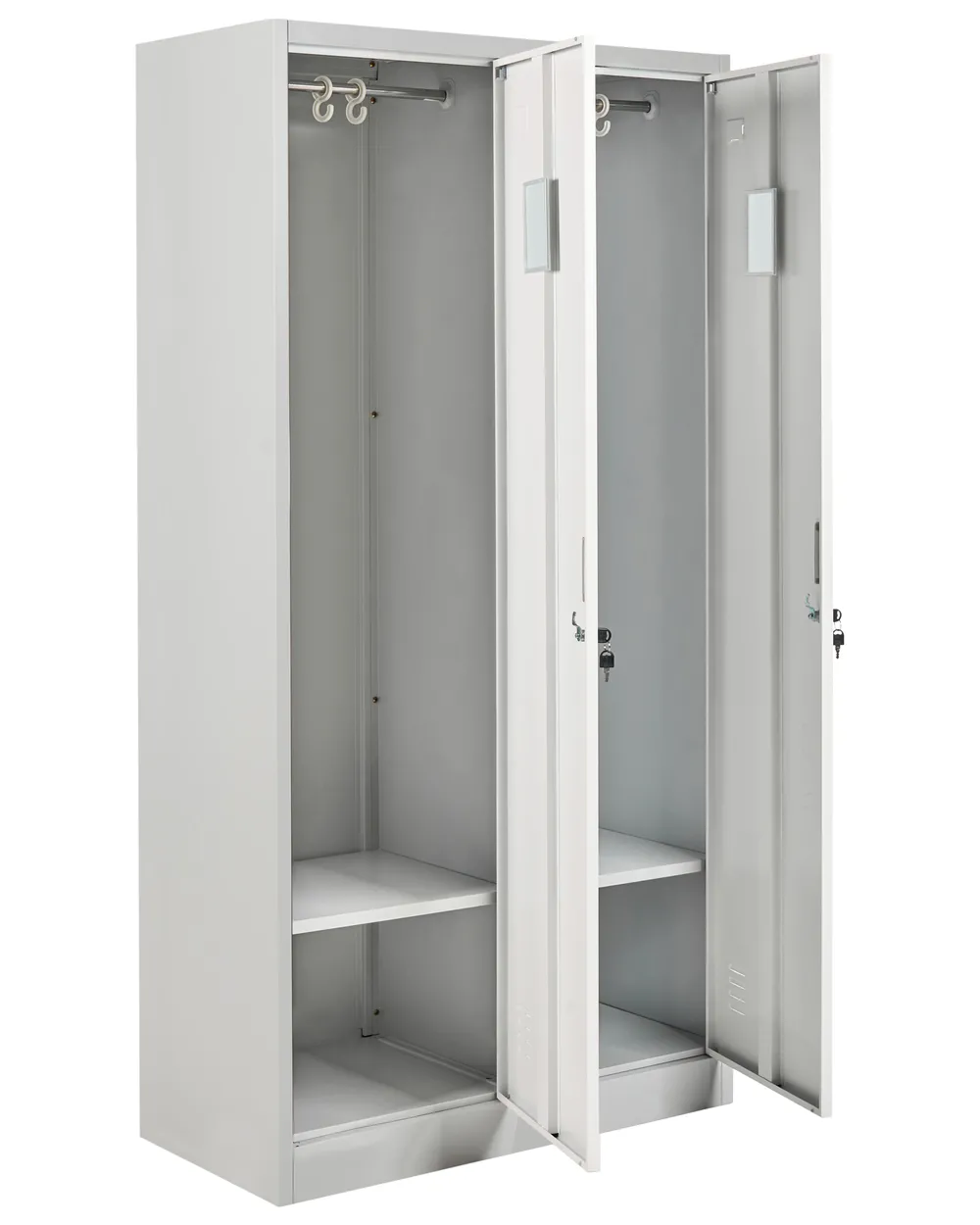 Double Door Storage Locker ATHLETE Metal Grey/ White_1011852