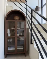 Vitrine mit Glastüren GLENWOOD 79 cm Dunkelbraun_1109630