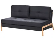 Living Room Set 3 Seater EDLAND with Bench Fabric Black_1040989
