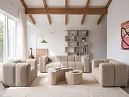 Bank 3-zits ANTOLA Bouclé Beige_1156568