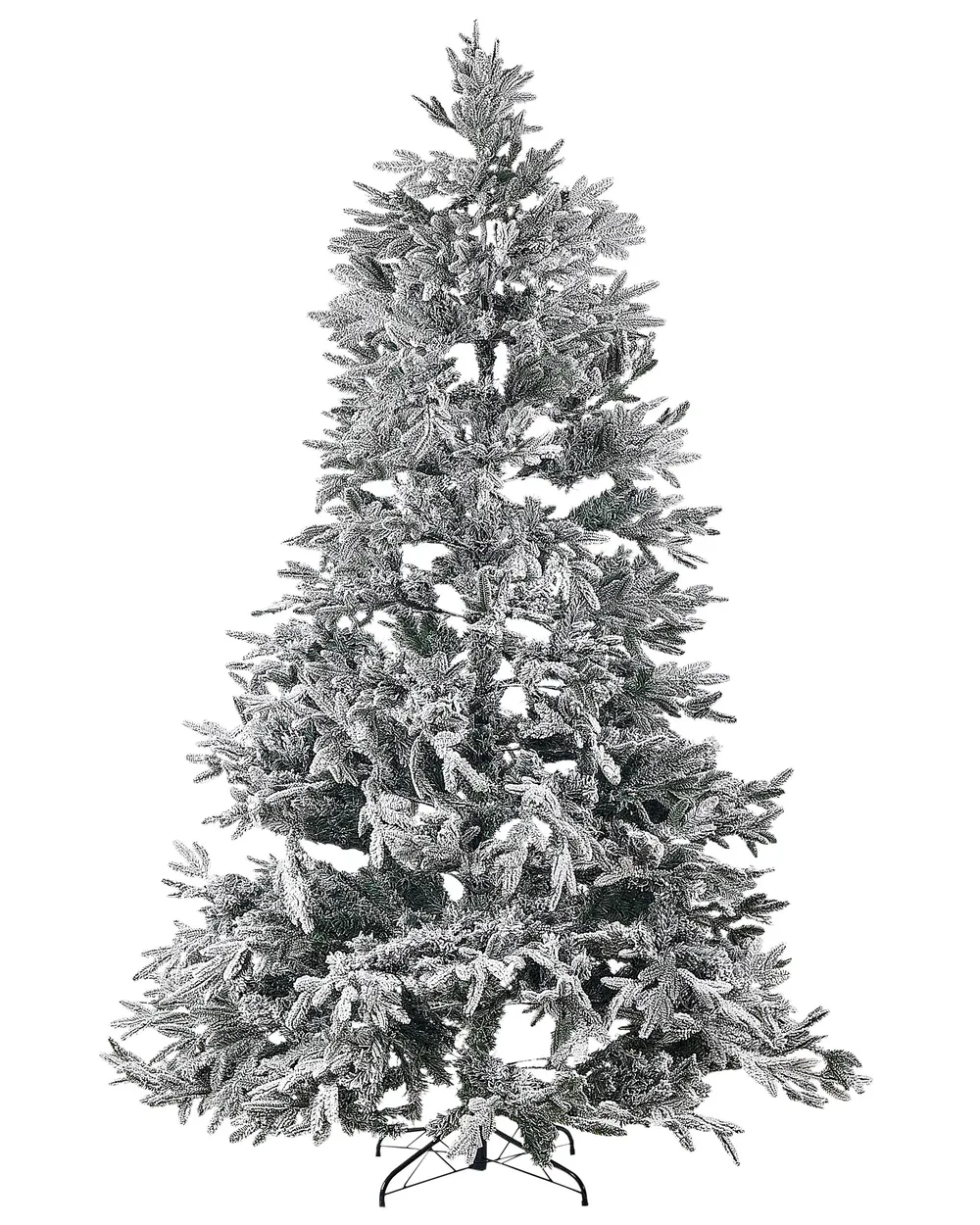 Künstlicher Weihnachtsbaum mit Schnee BASSIE 240 cm Weiß