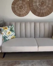 Schlafsofa 3-Sitzer VIMMERBY Stoff Beige_999767