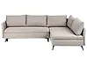 Eckschlafsofa KOGE mit Stauraum Stoff Beige linksseitig