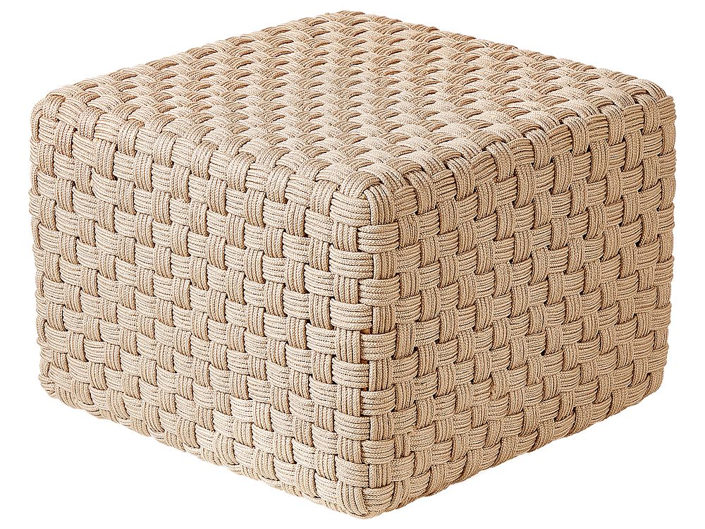 Pouffe NALLI Synthetic Material Light Beige