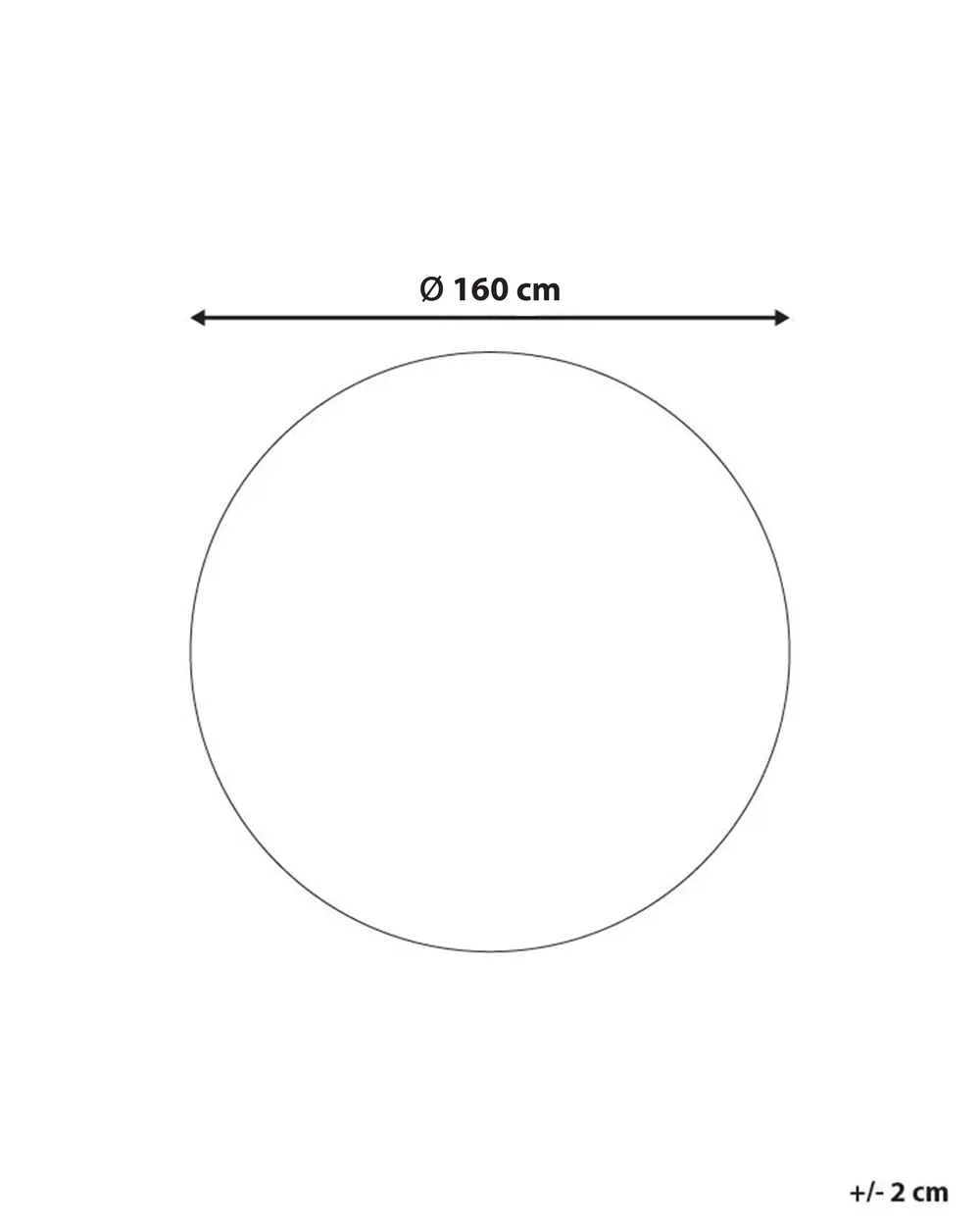 Kunstfellteppich MITCHELL Beige ø 160 cm_1092483