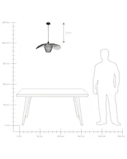 Pendant Lamp LUNGA Metal Black_915603
