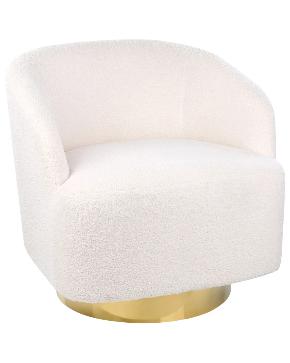 Draaifauteuil LAVIK Bouclé Gebroken wit_886438