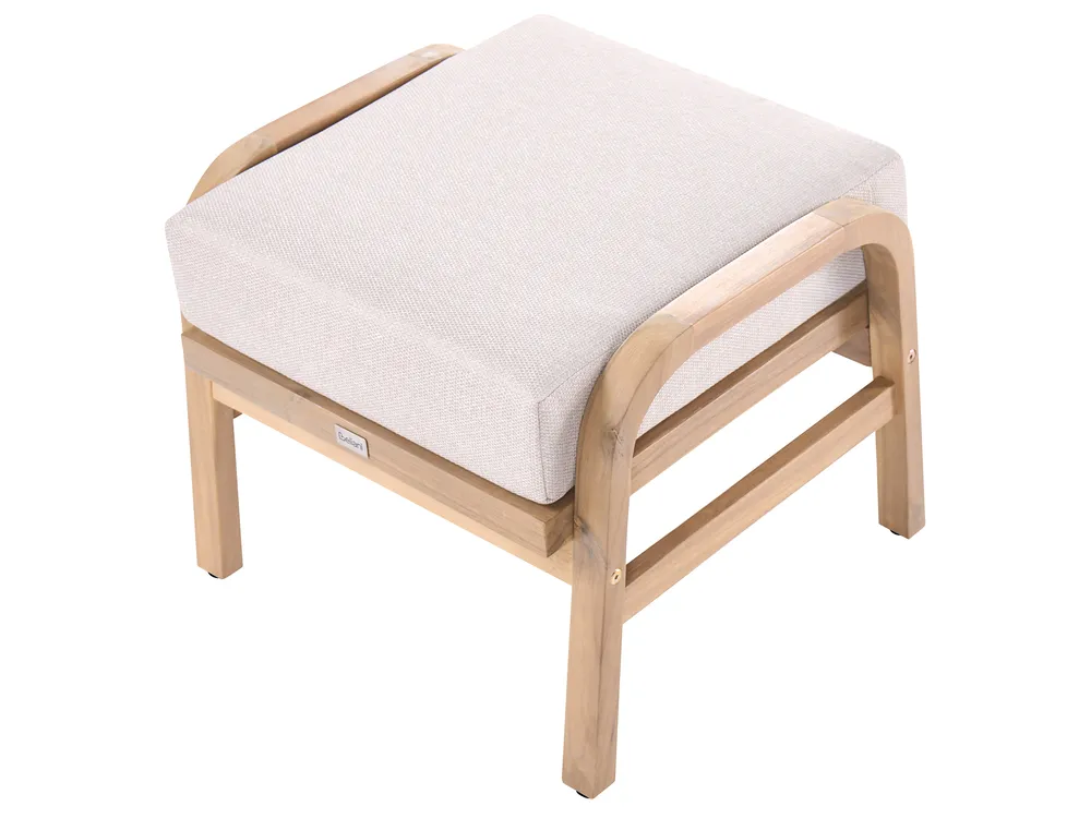 Lounge Set mit Tisch und Ottomane 5-Sitzer SUMBA Akazienholz Hellbraun_1087365