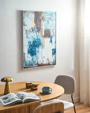 Canvas OMAGH Abstraktes Muster Blau_1071531