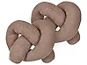Dekokissen 2er Set GLADIOLUS 172 x 14 cm Bouclé Braun Ohne Muster