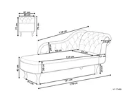 Rechtsseitige Chaiselongue NIMES Samtstoff Schwarz_712540