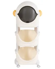 Spielzeugaufbewahrung BAWLEY Astronaut 106 cm mit Rädern Hellbeige_1124092