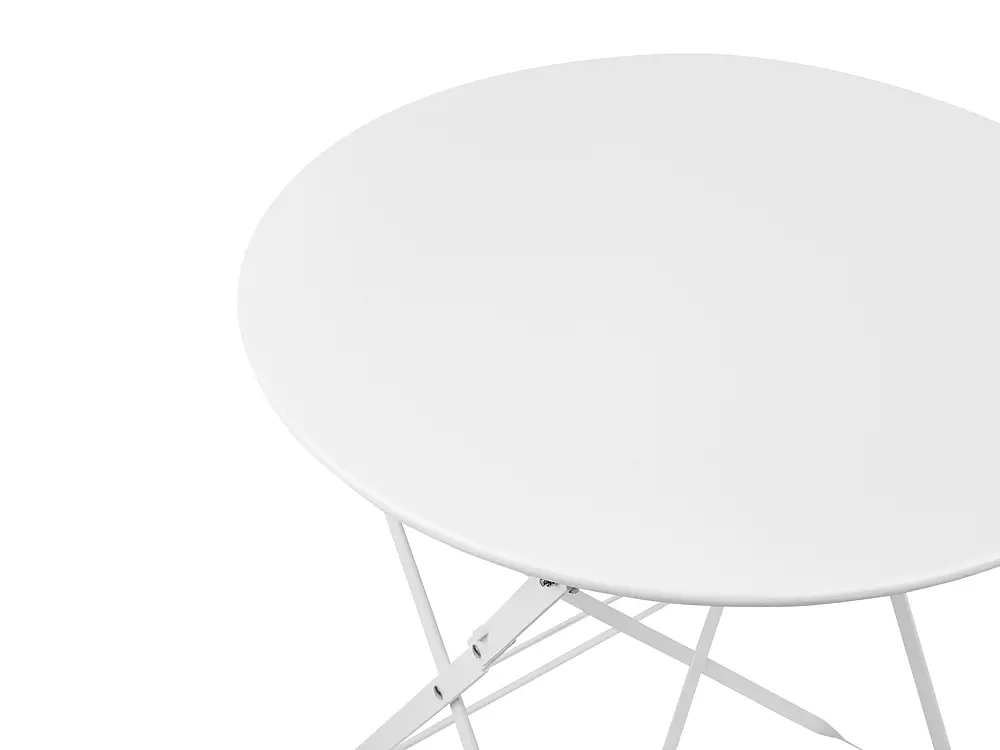 Bistro Set klappbar FIORI Metall Weiß_363290