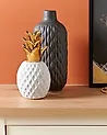 Dekofigur Ananas TYANA Keramik Weiß