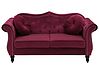 Sofa 2-Sitzer SKIEN Samtstoff Dunkelrot