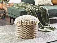 Pouf PIRAK Baumwolle Hellbeige_887229