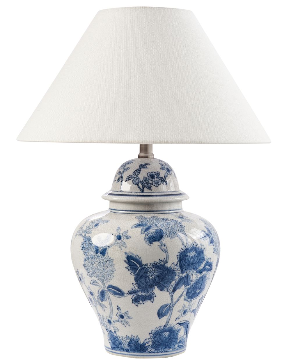 Tischlampe SORRAIA Porzellan Weiß / Blau