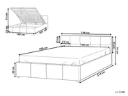 Ottoman Bed LAURESSES Fabric Light Beige 140 x 200 cm (EU Double)_1153496