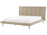 Schlafzimmer Set Kunstleder BETIN 180 x 200 cm Sandbeige_789118