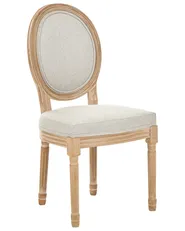 Set of 2 Chairs ALBANZA Fabric Light Brown/ Beige_1090731