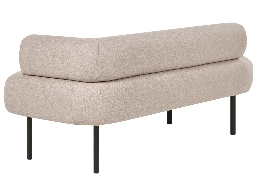Rechtsseitige Chaiselongue MIRMANDE Stoff Hellbraun_1072687