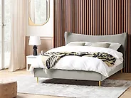 Bed Velvet CHALEIX 180 x 200 cm (EU Super King) Light Grey_1178562