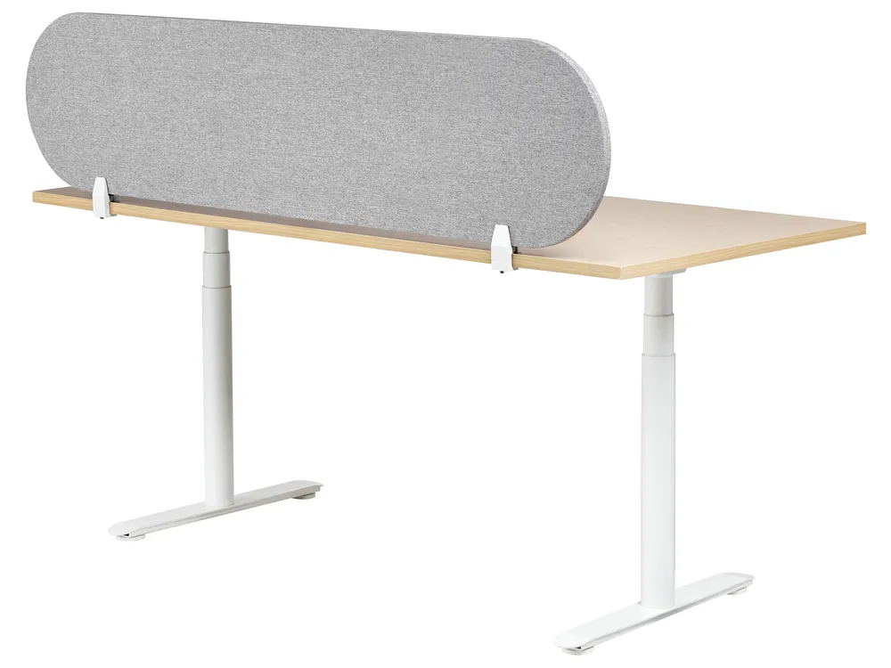 Desk Screen SPARKY 160 x 40 cm Light Grey_1015292